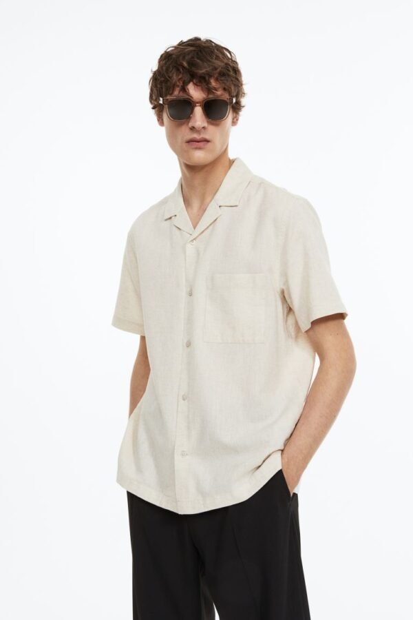 Regular Fit Linen-blend Shirt