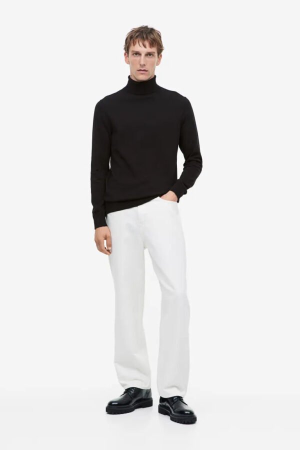 Slim Fit Fine-knit Turtleneck Sweater - Image 2